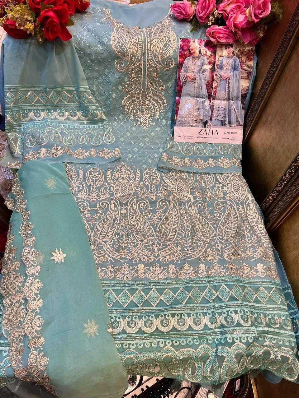 Ynf Faux Georgette KESH444 ZAHA 10019 Suits & Dresses Islamic Clothing Festive Collections Wholesale Pakistani Suits Georgette Suit Semi Stitched Suits Manufacturer