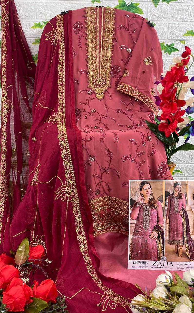 Ynf Faux Georgette KESH444 ZAHA 10019 Suits & Dresses Islamic Clothing Festive Collections Wholesale Pakistani Suits Georgette Suit Semi Stitched Suits Manufacturer