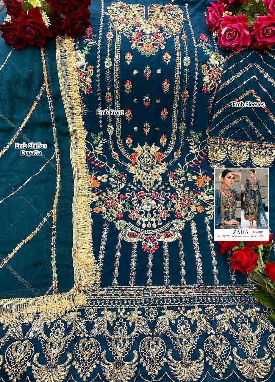 Ynf Faux Georgette KESH444 ZAHA 10019 Suits & Dresses Islamic Clothing Festive Collections Wholesale Pakistani Suits Georgette Suit Semi Stitched Suits Manufacturer
