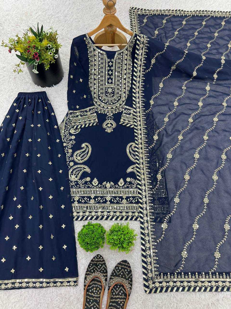 Ynf Faux Georgette KESH499 422 Suits & Dresses Wholesale Sharara Salwar Suits Designer Suits Manufacturer