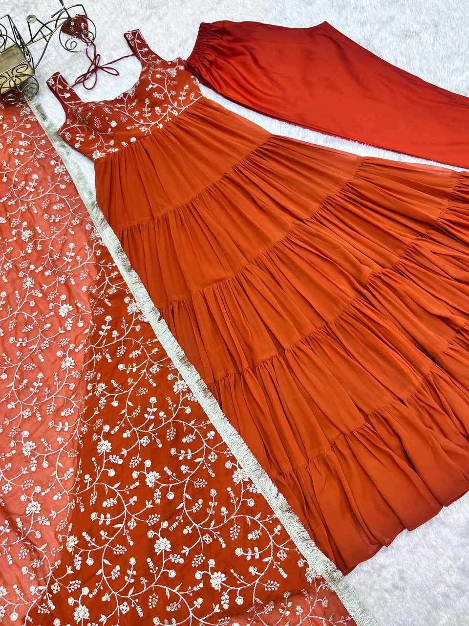 Ynf Faux Georgette KESH504 49 Gowns Wedding Collections Festive Collections Wholesale Anarkali Gown Georgette Gown Gown With Dupatta Manufacturer