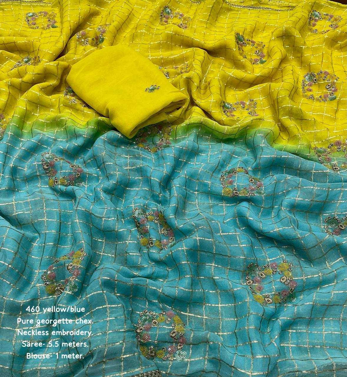Ynf Georgette KESH433 460 Sarees Wedding Collections Wholesale Designer Sarees Georgette Sarees Haldi Outfits Manufacturer