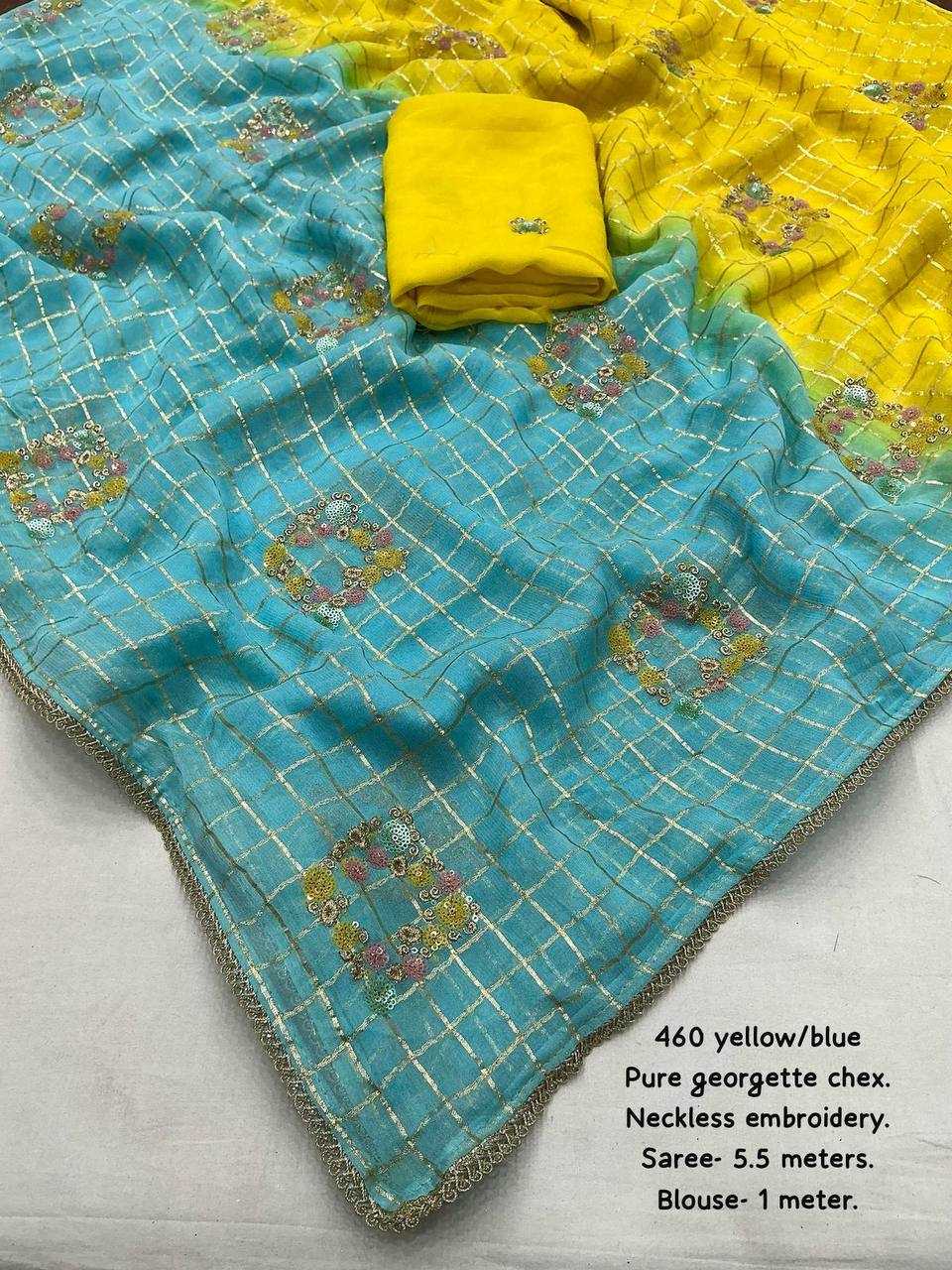 Ynf Georgette KESH433 460 Sarees Wedding Collections Wholesale Designer Sarees Georgette Sarees Haldi Outfits Manufacturer