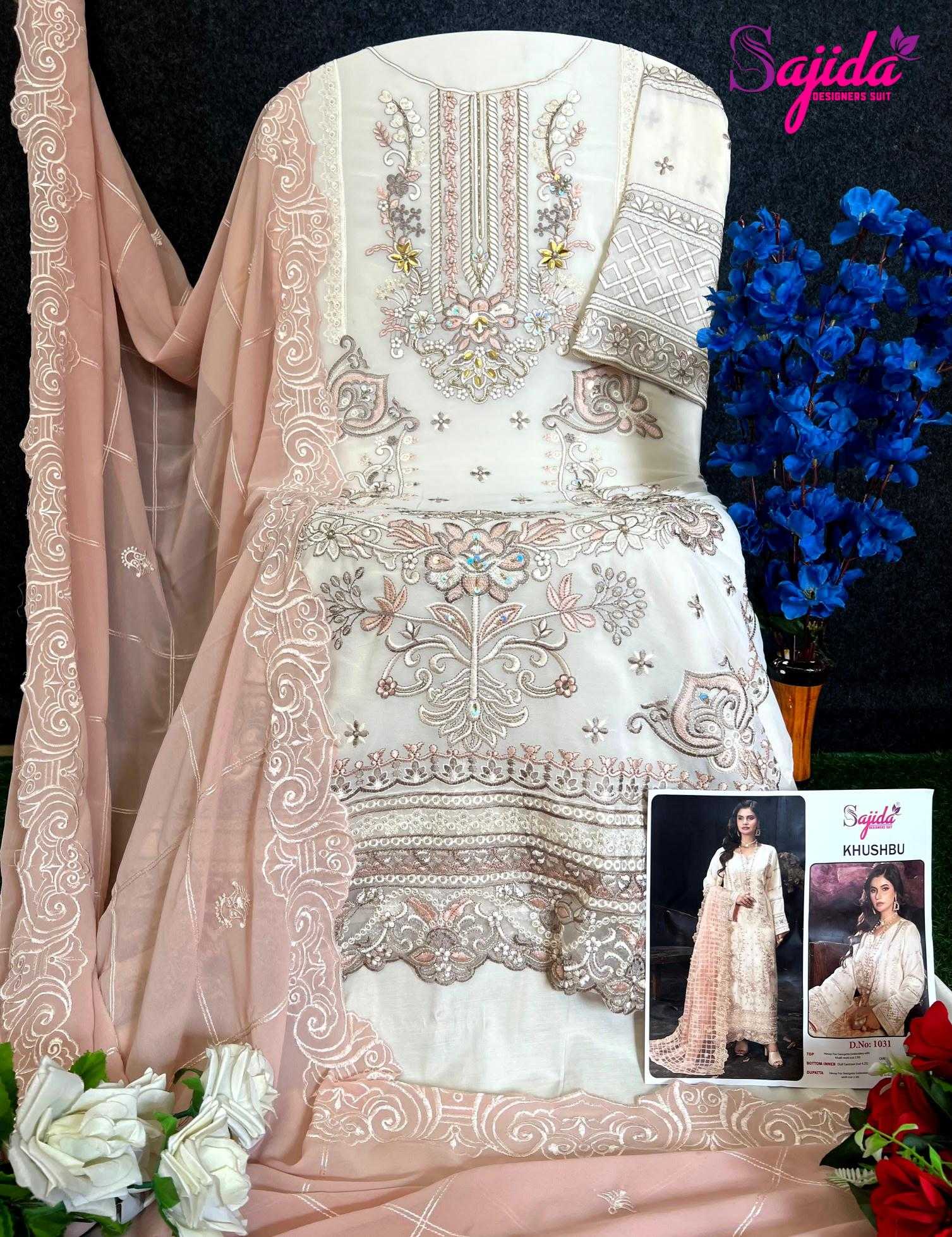 Ynf Georgette KESH444 SAJIDA-1031 Suits & Dresses Wedding Collections Festive Collections Wholesale Embroidery Suits Georgette Suit Wedding Suits Manufacturer