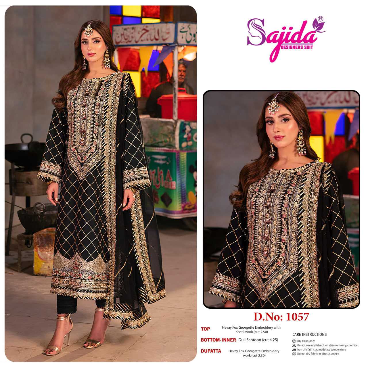 Ynf Georgette KESH444 SD-1075 Suits & Dresses Islamic Clothing Festive Collections Wholesale Pakistani Suits Embroidery Suits Georgette Suit Manufacturer