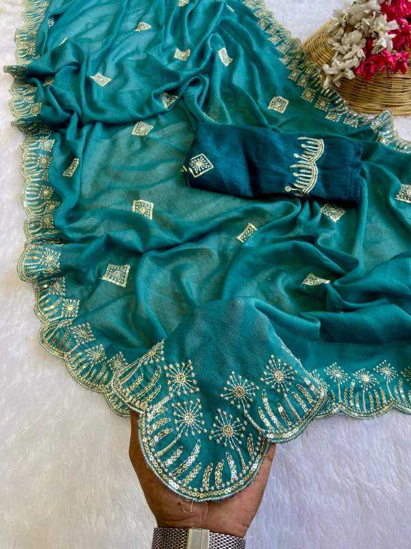 Ynf Georgette KESH514 141 Sarees Wholesale Sequins Work Saree Manufacturer