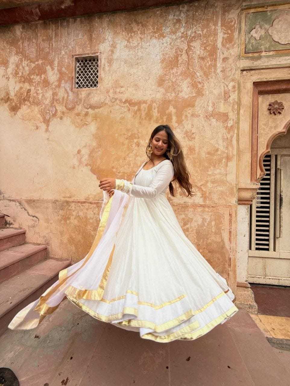 Ynf Georgette RIN157 3187 Gowns Wedding Collections Festive Collections Wholesale Georgette Gown Designer Gowns White Gown Manufacturer