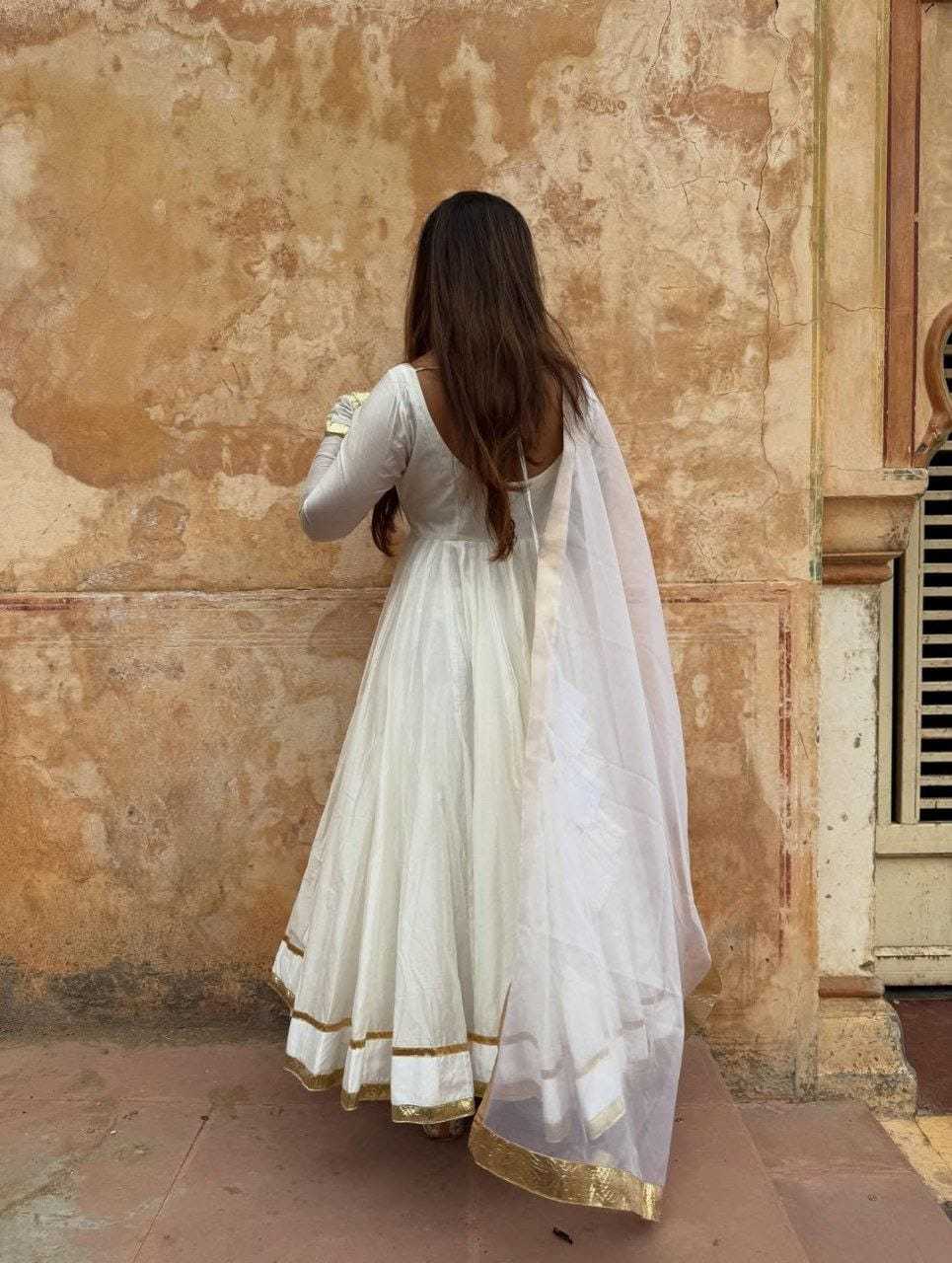Ynf Georgette RIN157 3187 Gowns Wedding Collections Festive Collections Wholesale Georgette Gown Designer Gowns White Gown Manufacturer