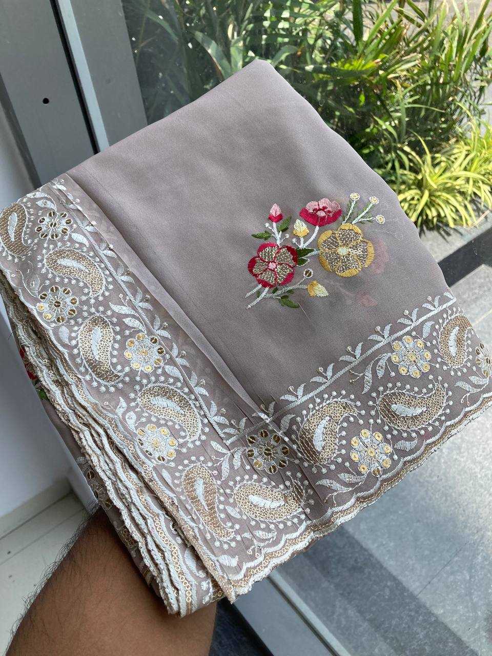 Ynf Georgette RIN188 Anaya1 Sarees Wholesale Party Wear Sarees Fancy Sarees Georgette Sarees Embroidered Sarees Manufacturer