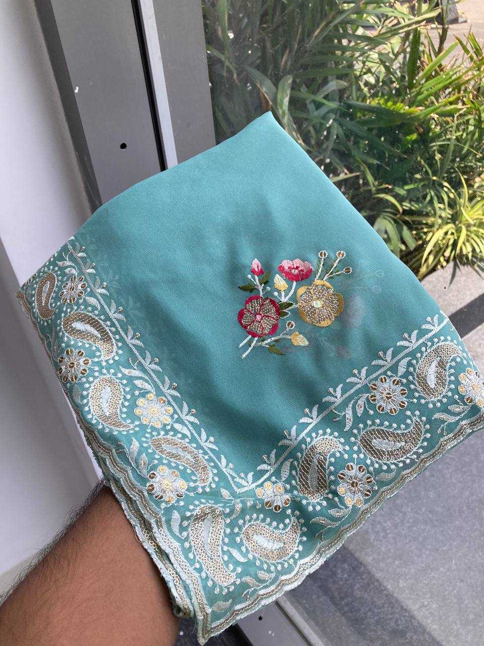 Ynf Georgette RIN188 Anaya1 Sarees Wholesale Party Wear Sarees Fancy Sarees Georgette Sarees Embroidered Sarees Manufacturer