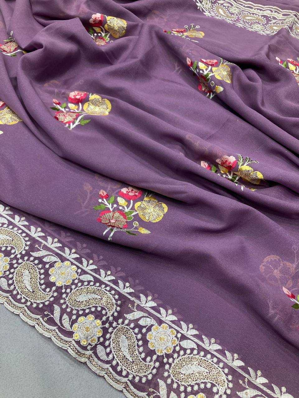 Ynf Georgette RIN188 Anaya1 Sarees Wholesale Party Wear Sarees Fancy Sarees Georgette Sarees Embroidered Sarees Manufacturer