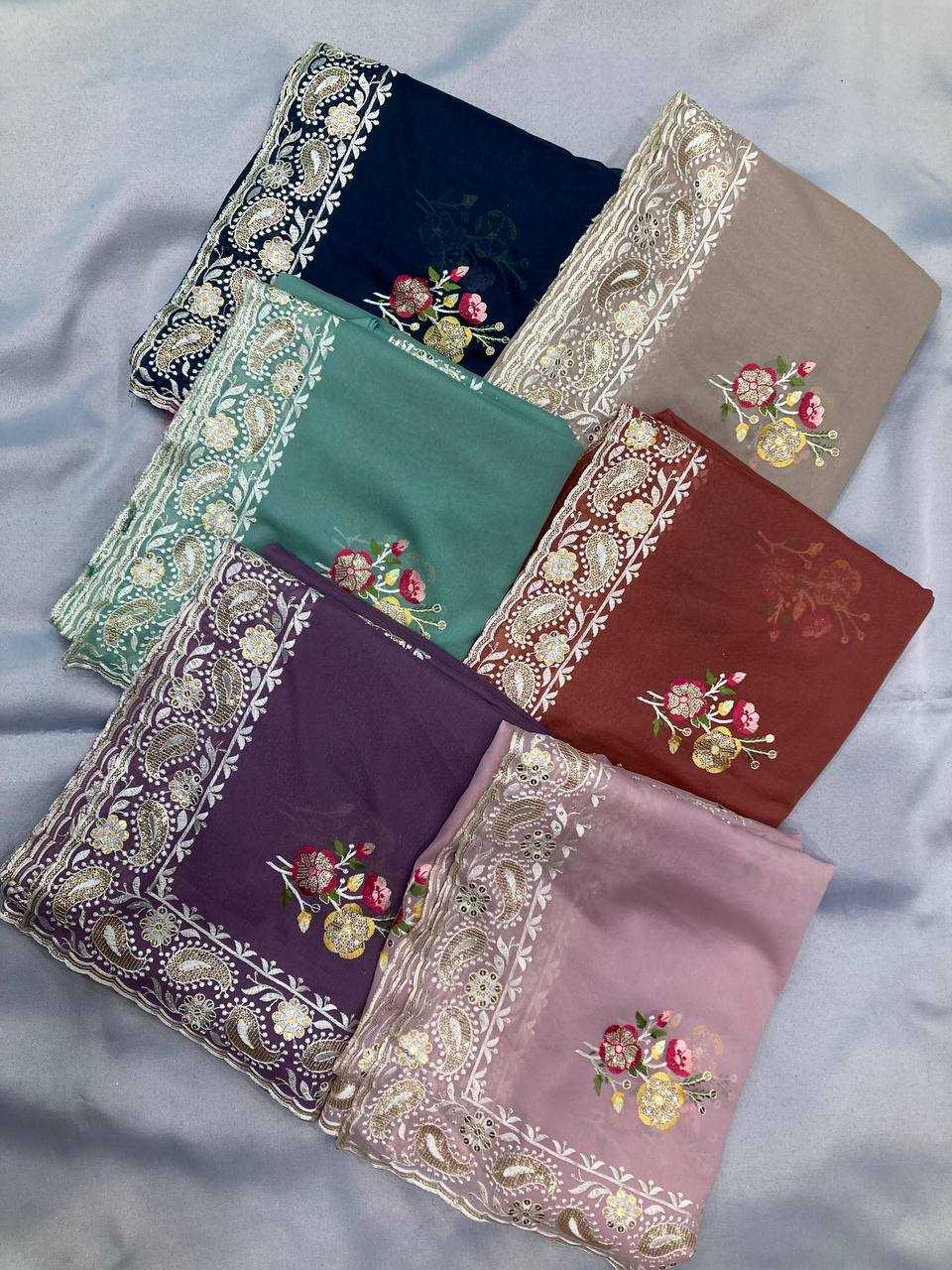 Ynf Georgette RIN188 Anaya1 Sarees Wholesale Party Wear Sarees Fancy Sarees Georgette Sarees Embroidered Sarees Manufacturer