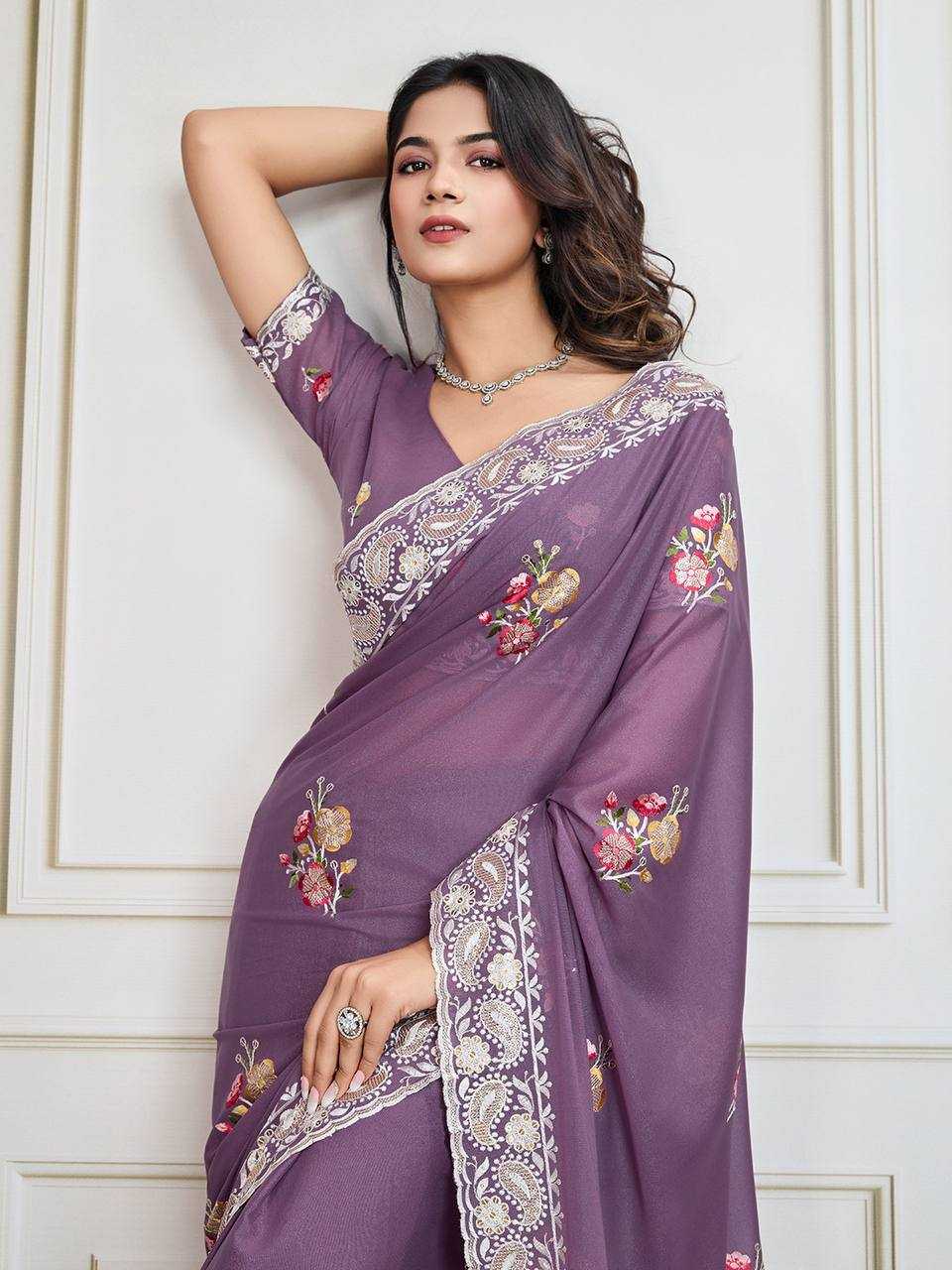 Ynf Georgette RIN188 Anaya1 Sarees Wholesale Party Wear Sarees Fancy Sarees Georgette Sarees Embroidered Sarees Manufacturer
