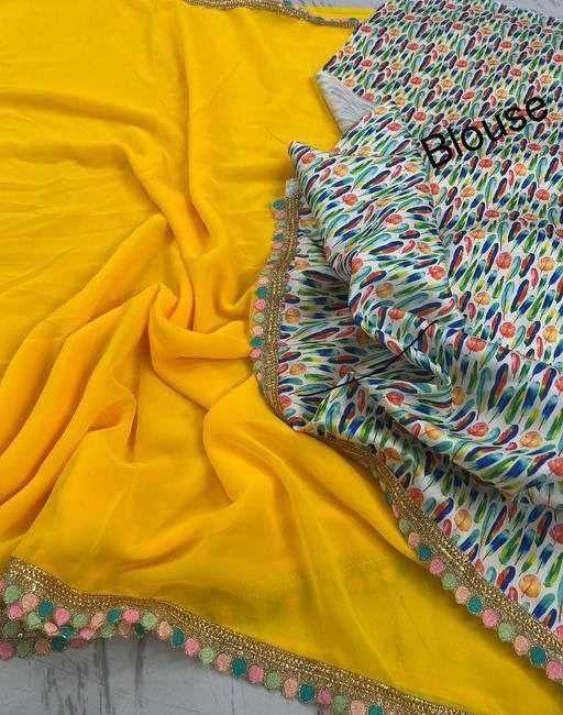 Ynf Georgette RIN193 504 Sarees Wholesale Fancy Sarees Embroidered Sarees Manufacturer