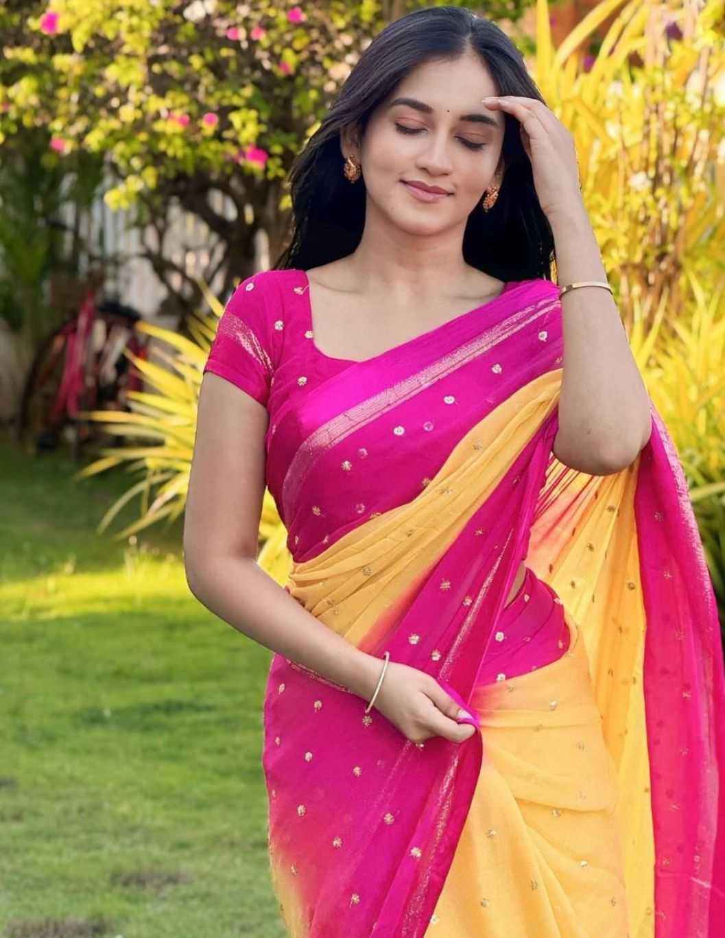 Ynf Georgette RIN198 310 Sarees Wedding Collections Festive Collections Wholesale Georgette Sarees Viscose Saree Satin Sarees Manufacturer