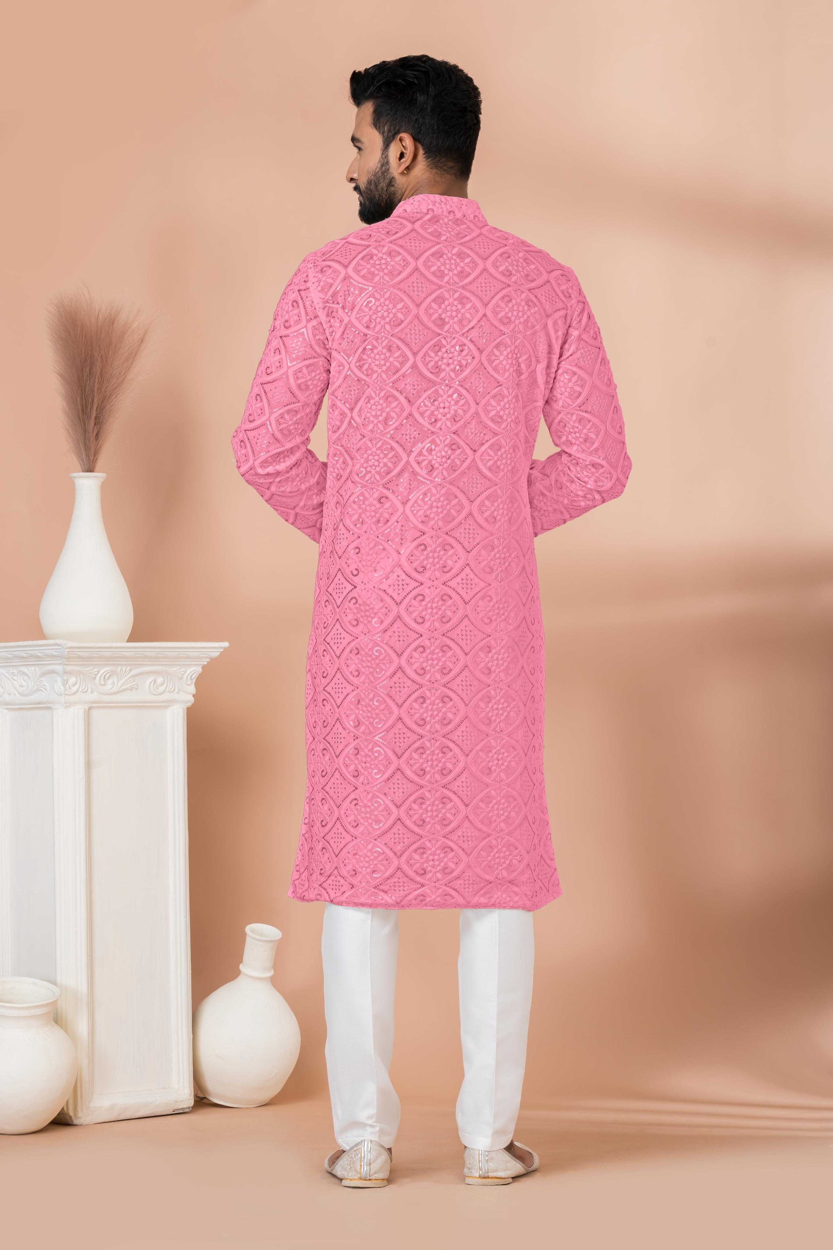 Ynf Georgette RIN223 3306F-B Mens Wear Wholesale Mens Kurtas Mens Kurta Pyjama Men Wedding kurta Manufacturer