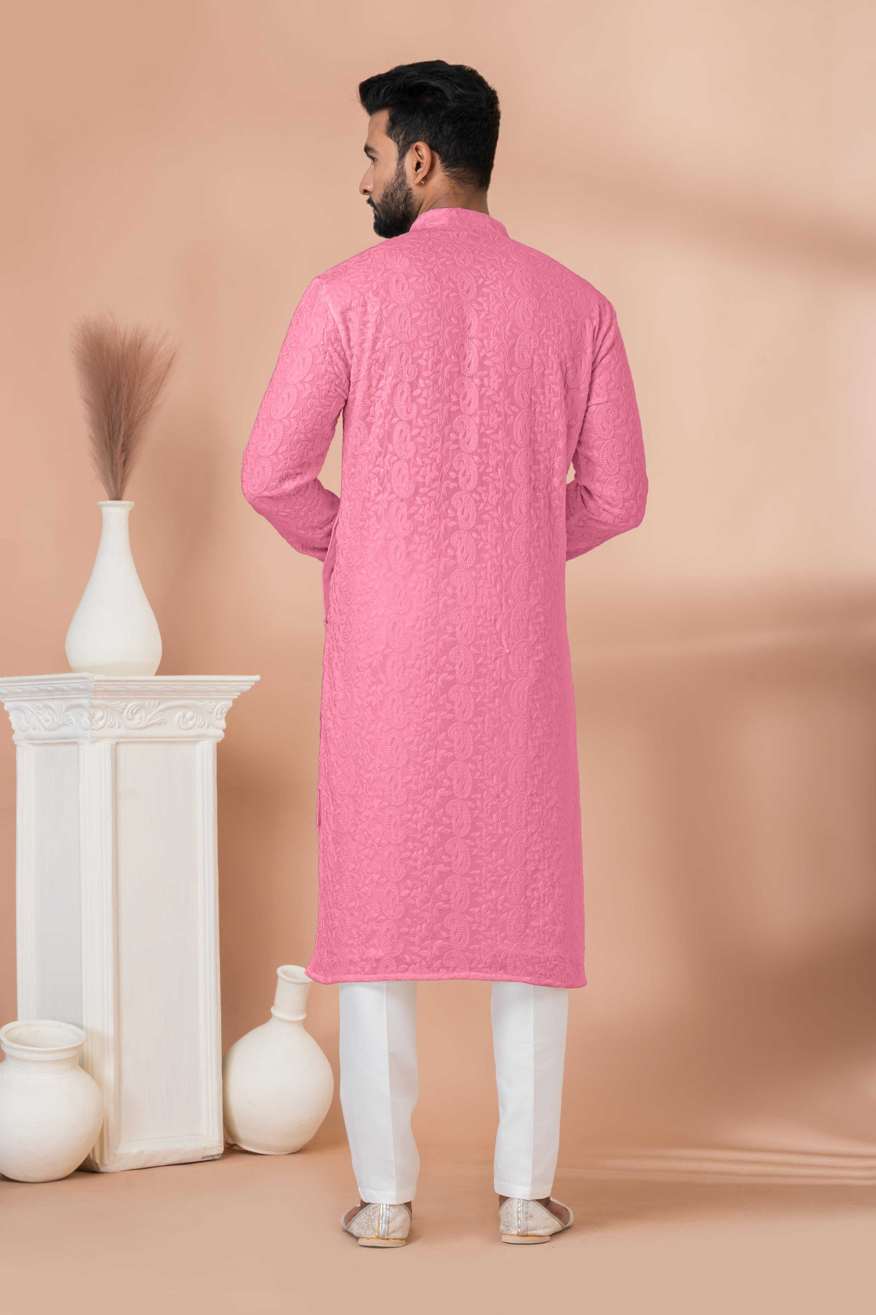 Ynf Georgette RIN223 3313F-A Mens Wear Wholesale Mens Kurtas Mens Kurta Pyjama Men Wedding kurta Manufacturer