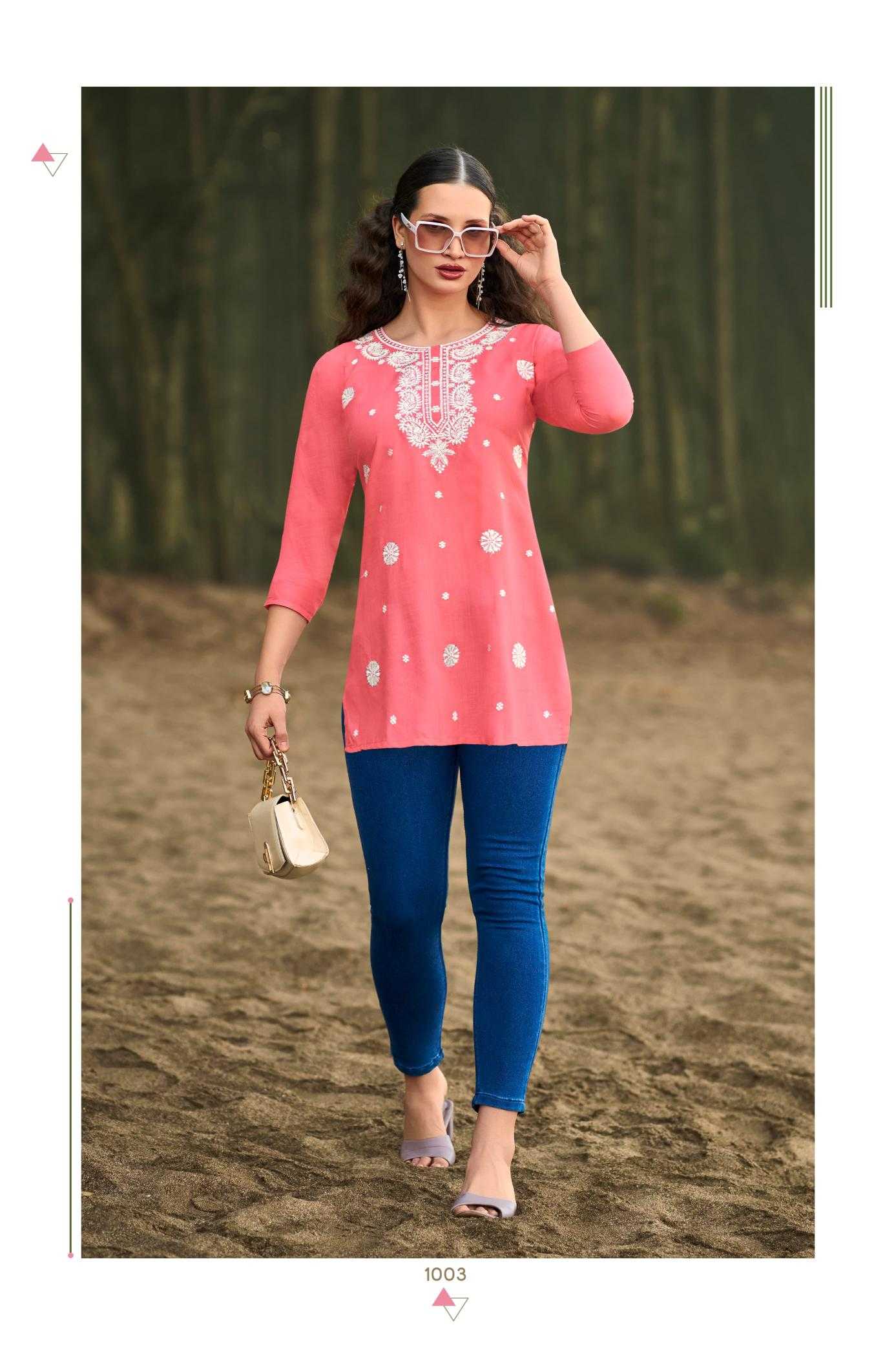 Ynf Heavy Rayon RIN190 TIPS & TOPS-COLORS VOL 06 Setwise Collections Wholesale Kurtis Catalogs Manufacturer