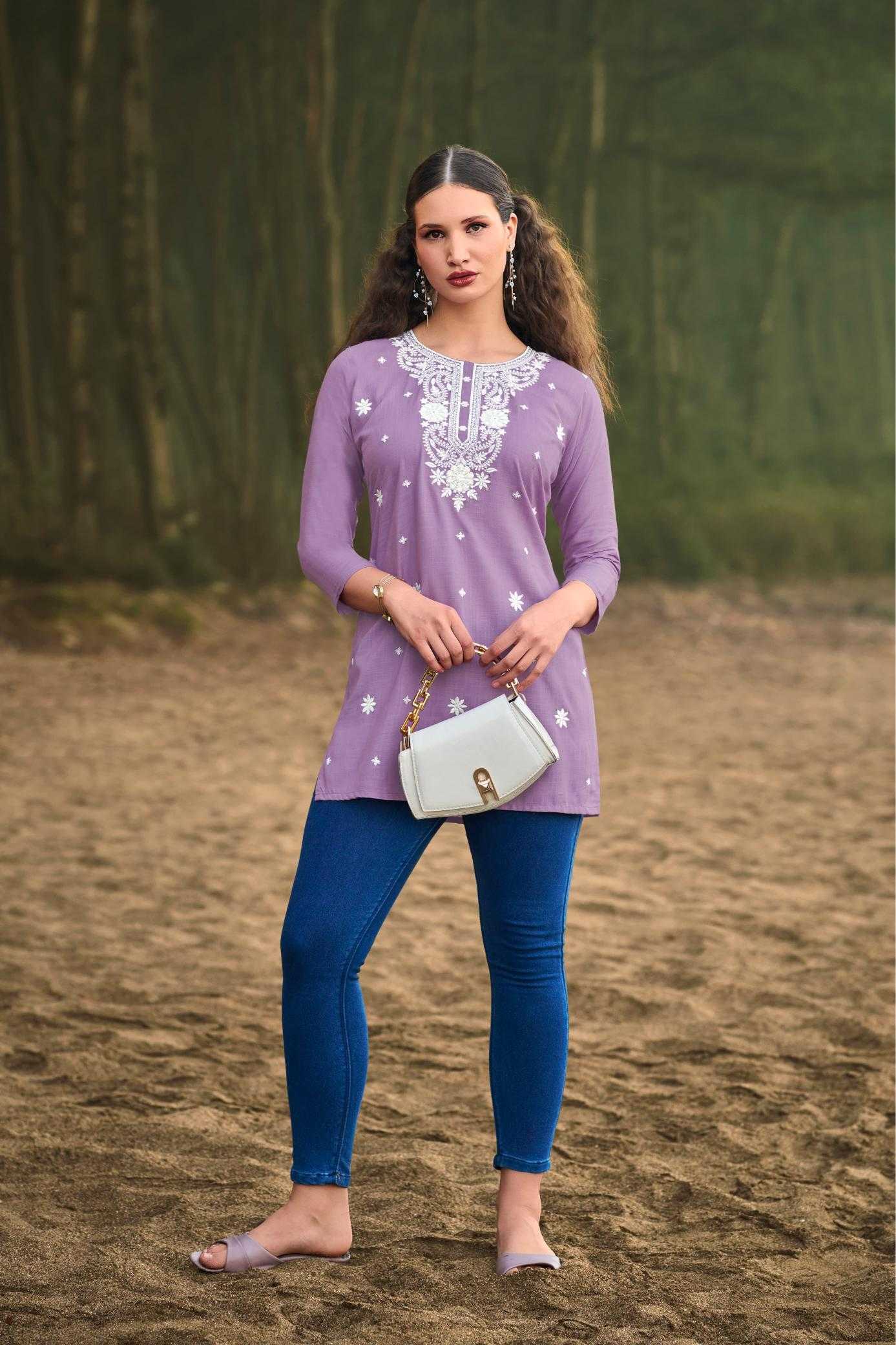 Ynf Heavy Rayon RIN190 TIPS & TOPS-COLORS VOL 06 Setwise Collections Wholesale Kurtis Catalogs Manufacturer