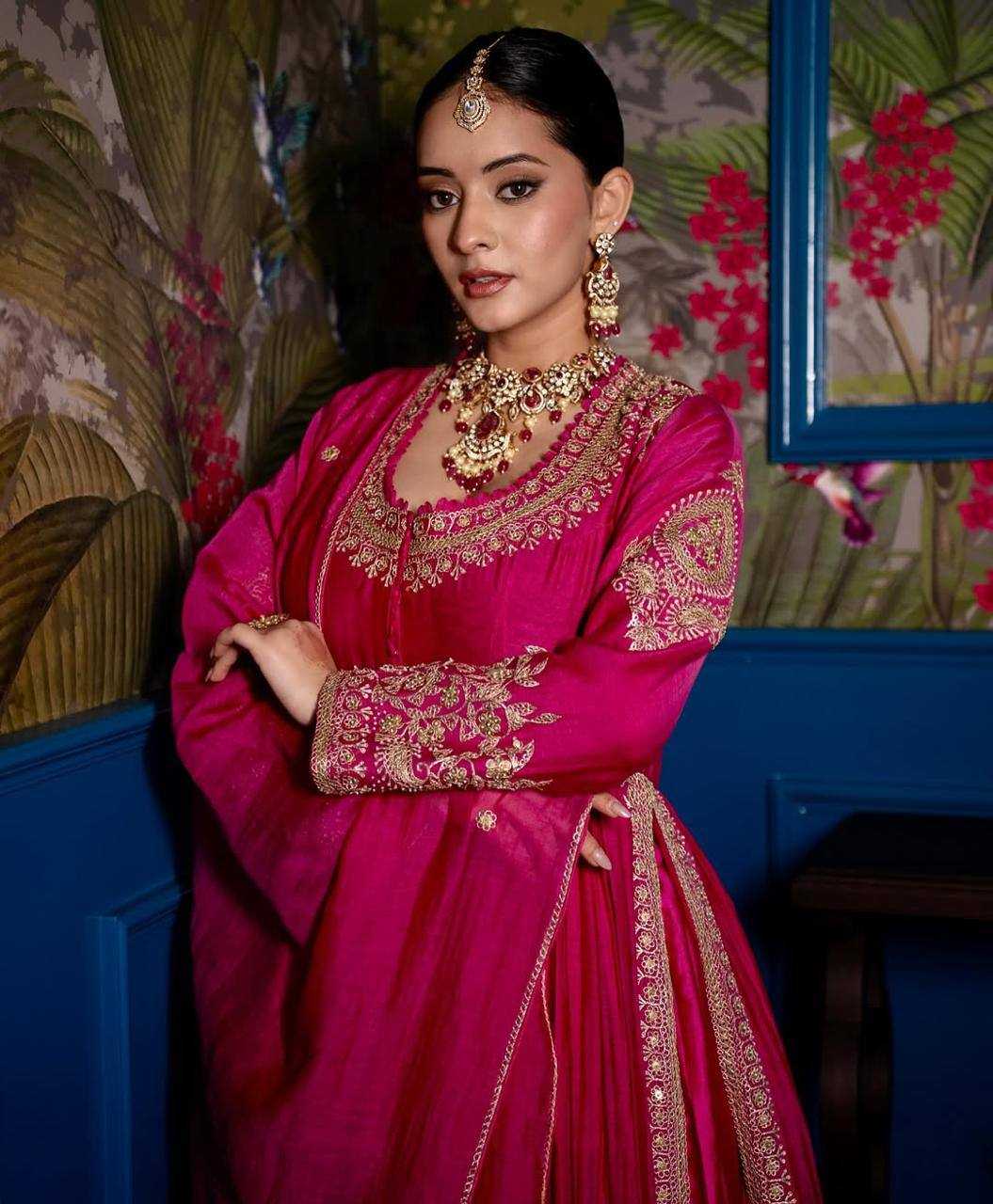 Ynf Heavy Roman Silk KESH158 10097 Suits & Dresses Wedding Collections Festive Collections Wholesale Embroidery Suits Ladies Silk Suit Designer Suits Manufacturer
