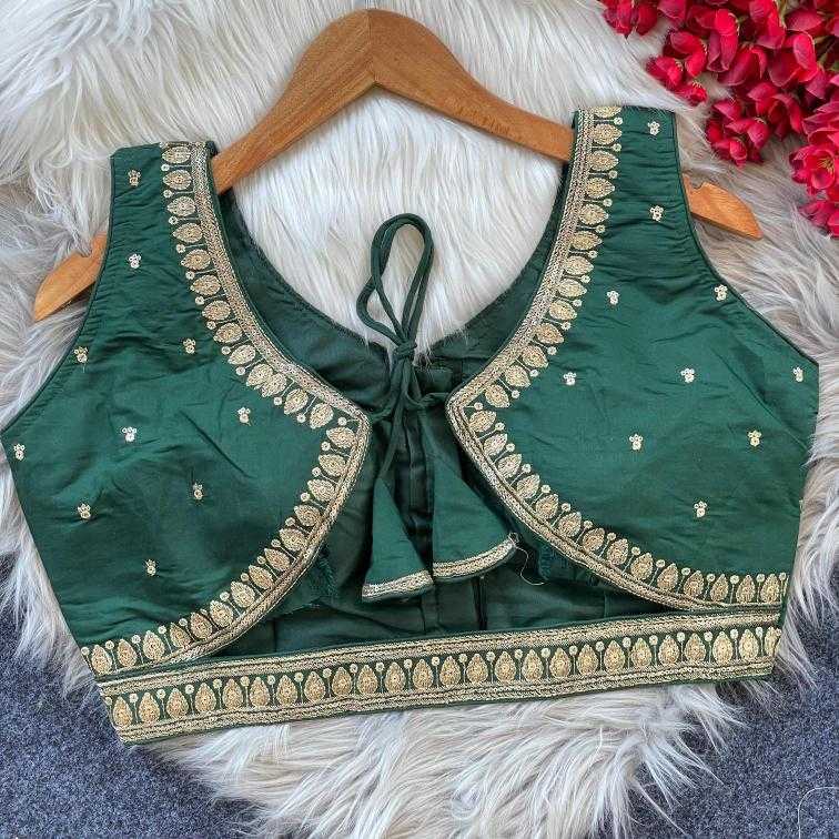 Ynf Heavy Roman Silk KESH426 1055 Readymade Blouses Wholesale Blouse Embroidered Blouses Silk Blouse Manufacturer