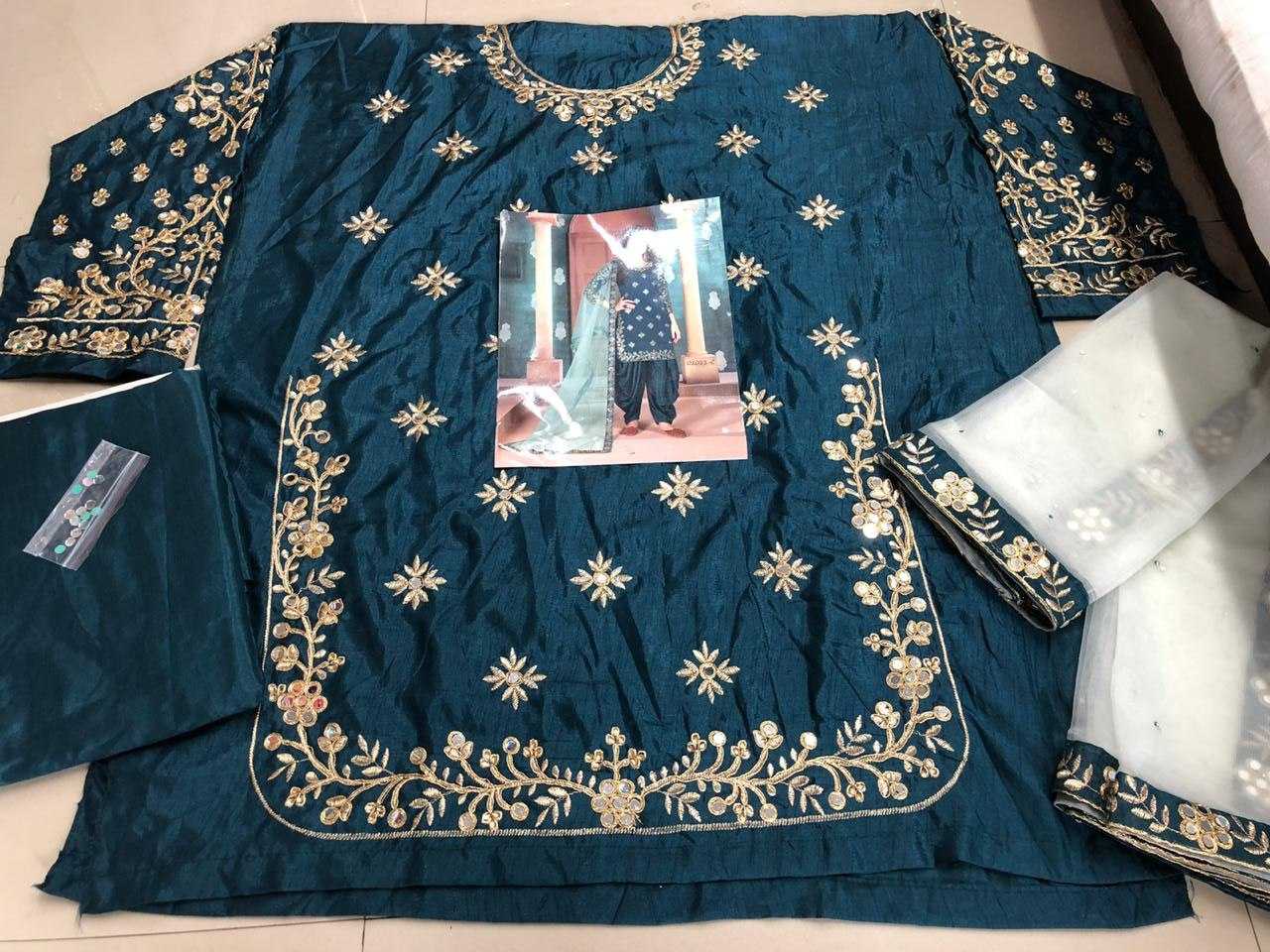 Ynf Heavy Silk KESH504 002021 Suits & Dresses Wedding Collections Festive Collections Wholesale Embroidery Suits Ladies Silk Suit Dhoti Salwar Suit Manufacturer