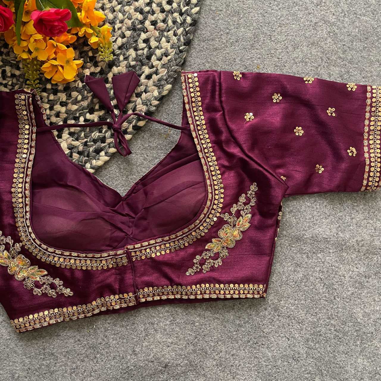 Ynf Italian Silk KESH426 228 Readymade Blouses Wedding Collections Festive Collections Wholesale Sequence Embroidery Blouse Party Wear Blouse Silk Blouse Manufacturer