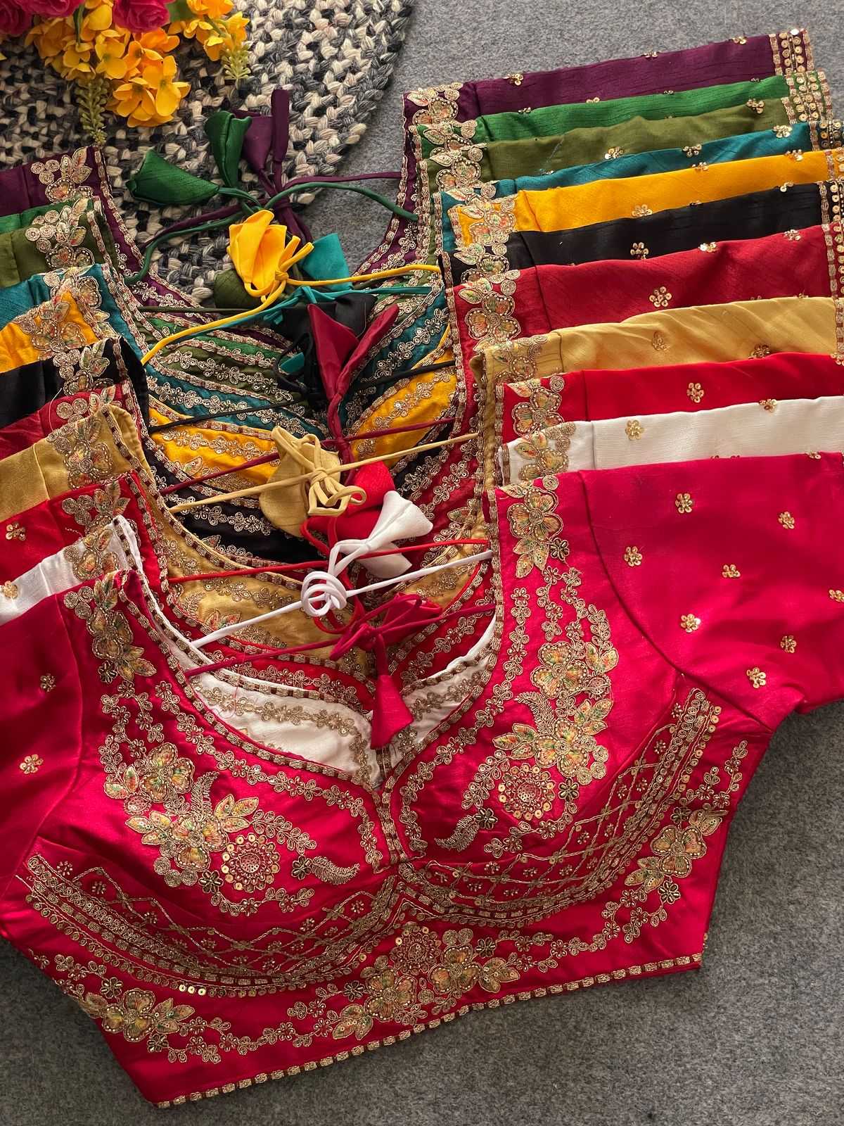 Ynf Italian Silk KESH426 228 Readymade Blouses Wedding Collections Festive Collections Wholesale Sequence Embroidery Blouse Party Wear Blouse Silk Blouse Manufacturer