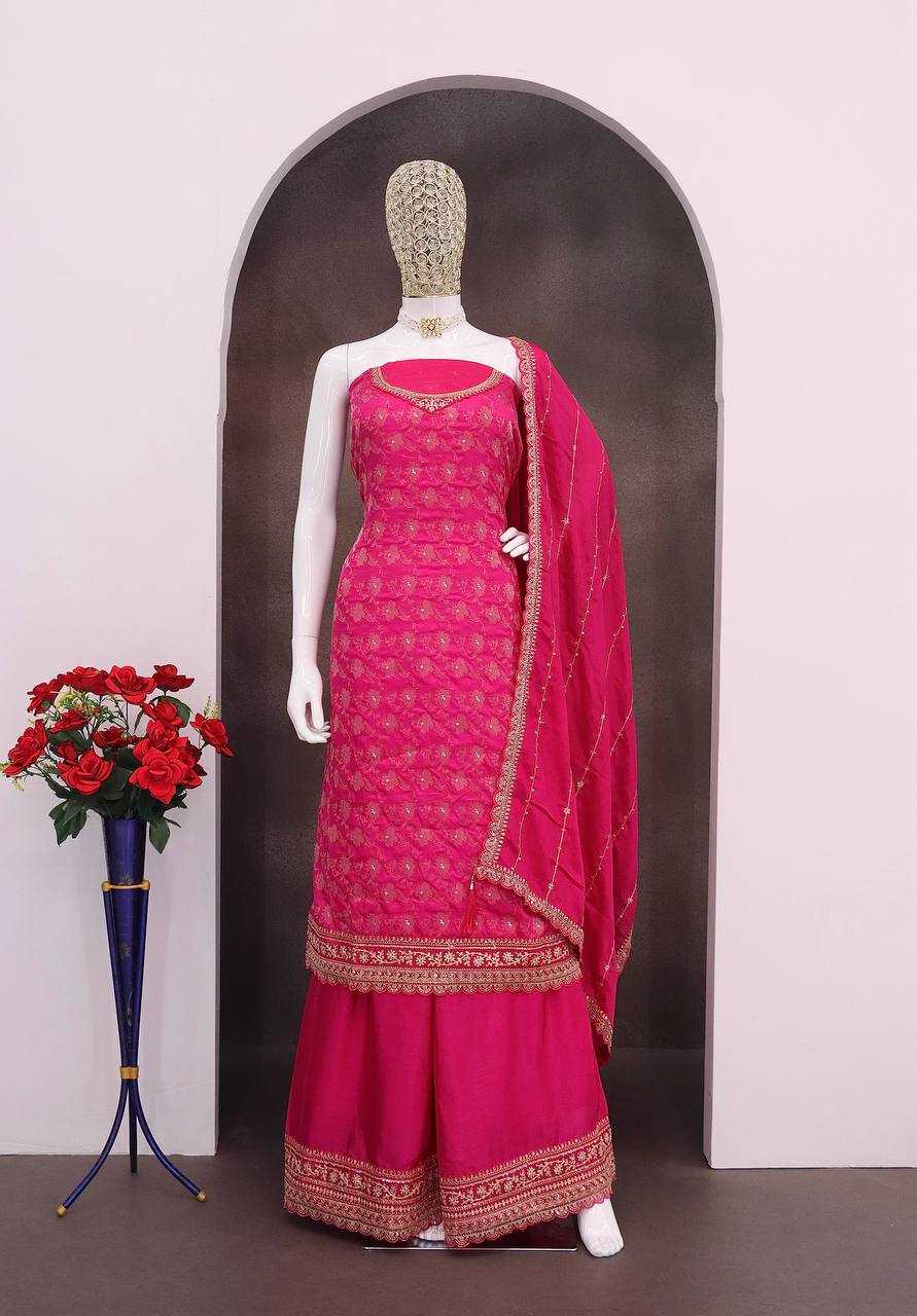 Ynf Jacquard KESH504 66211 Suits & Dresses Wholesale Ladies Suits Embroidery Suits Palazzo Suit Zari Work Suit Manufacturer