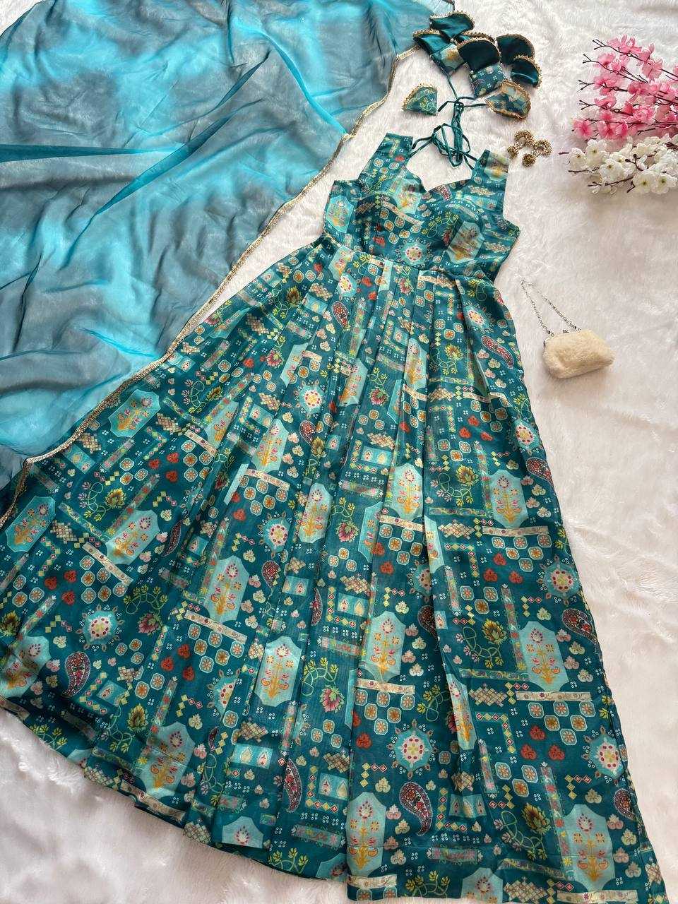 Ynf Jimmy Choo KESH154 302 Gowns Wholesale Printed Gowns Fancy Gowns Anarkali Gown Manufacturer