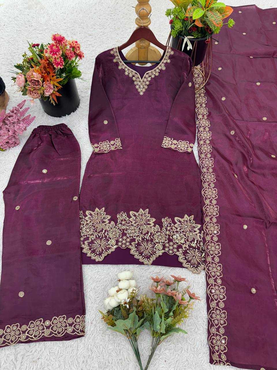 Ynf Jimmy Choo KESH499 1674 Suits & Dresses Wedding Collections Festive Collections Wholesale Embroidery Suits Ladies Silk Suit Wedding Outfits Manufacturer