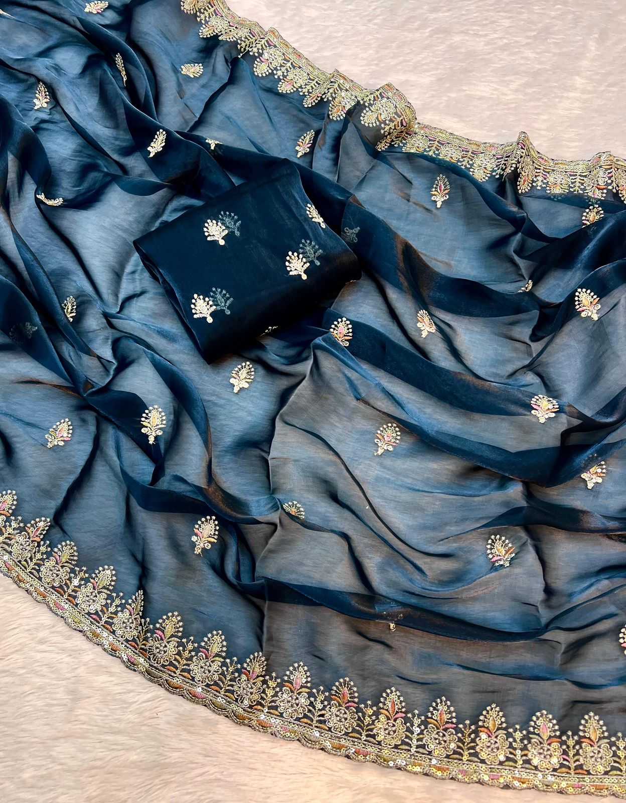 Ynf Jimmy Choo RIN199 Thread Sarees Wedding Collections Festive Collections Wholesale Jimmy Choo Sarees Sequin Sarees Embroidered Sarees Manufacturer