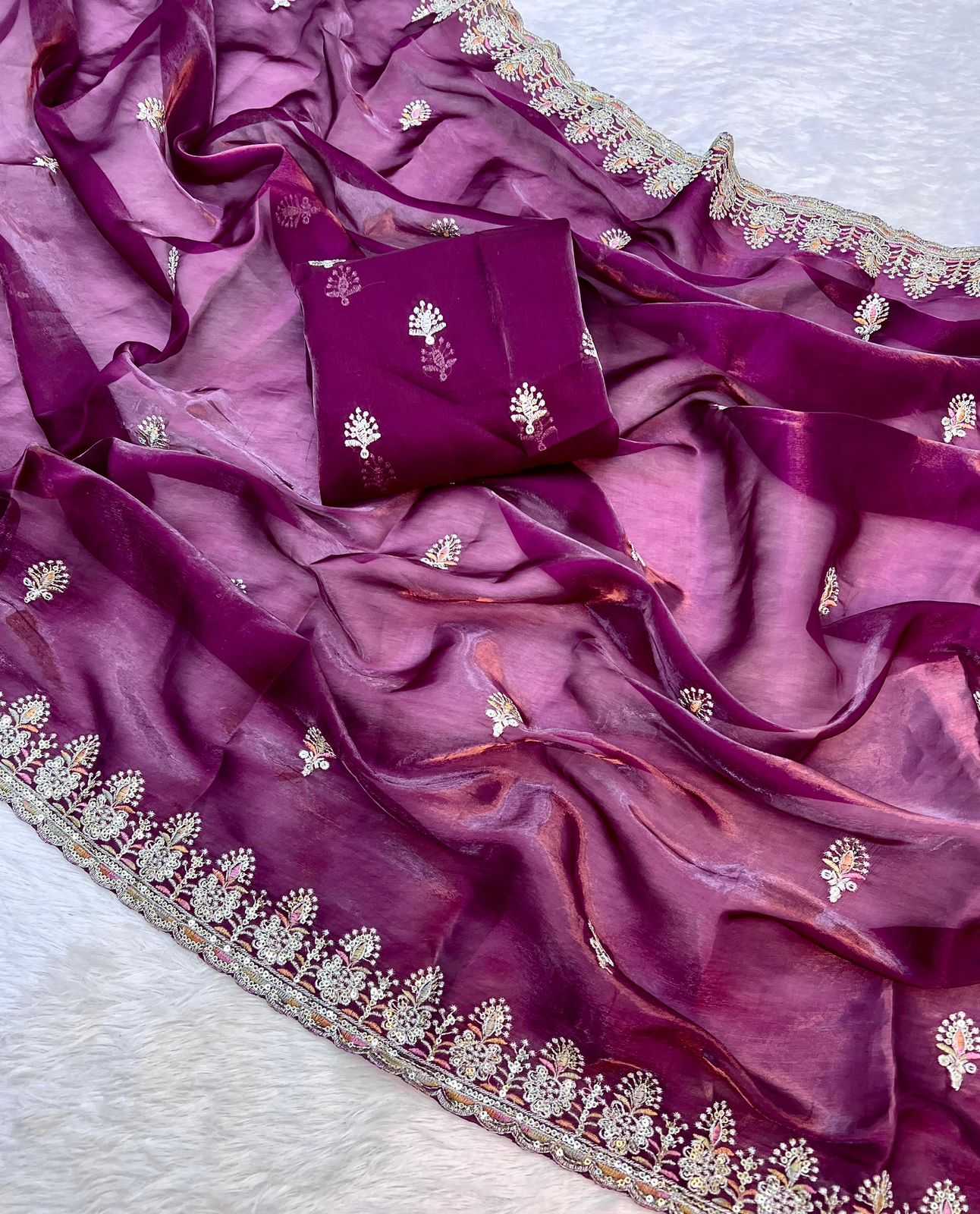 Ynf Jimmy Choo RIN199 Thread Sarees Wedding Collections Festive Collections Wholesale Jimmy Choo Sarees Sequin Sarees Embroidered Sarees Manufacturer