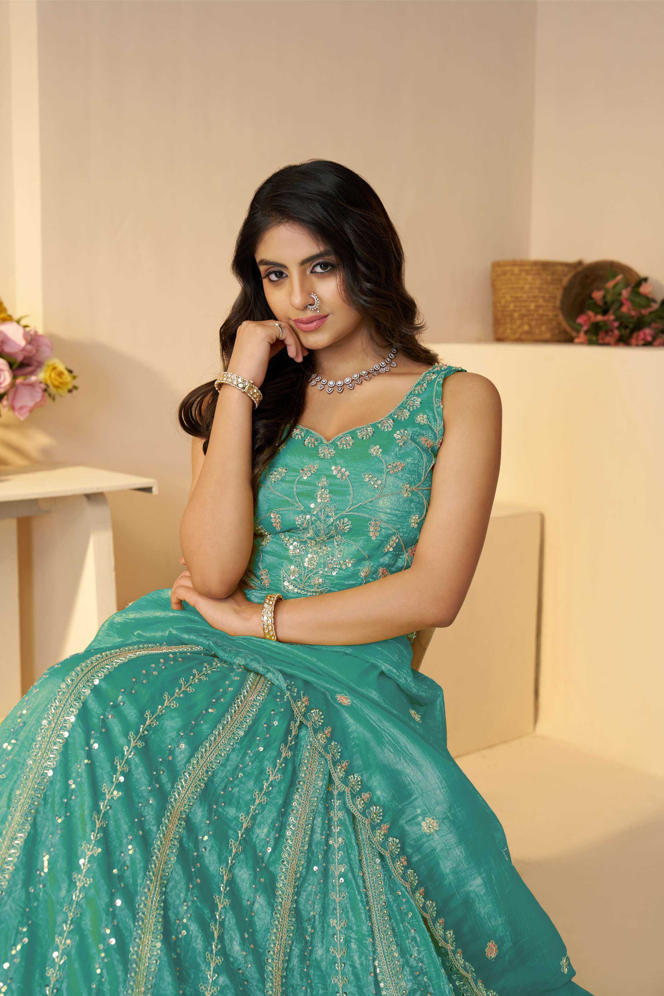 Ynf Jimmy Choo RIN230 44 Lehengas Wholesale Designer Lehenga Fancy Lehenga Embroidered Lehenga Manufacturer