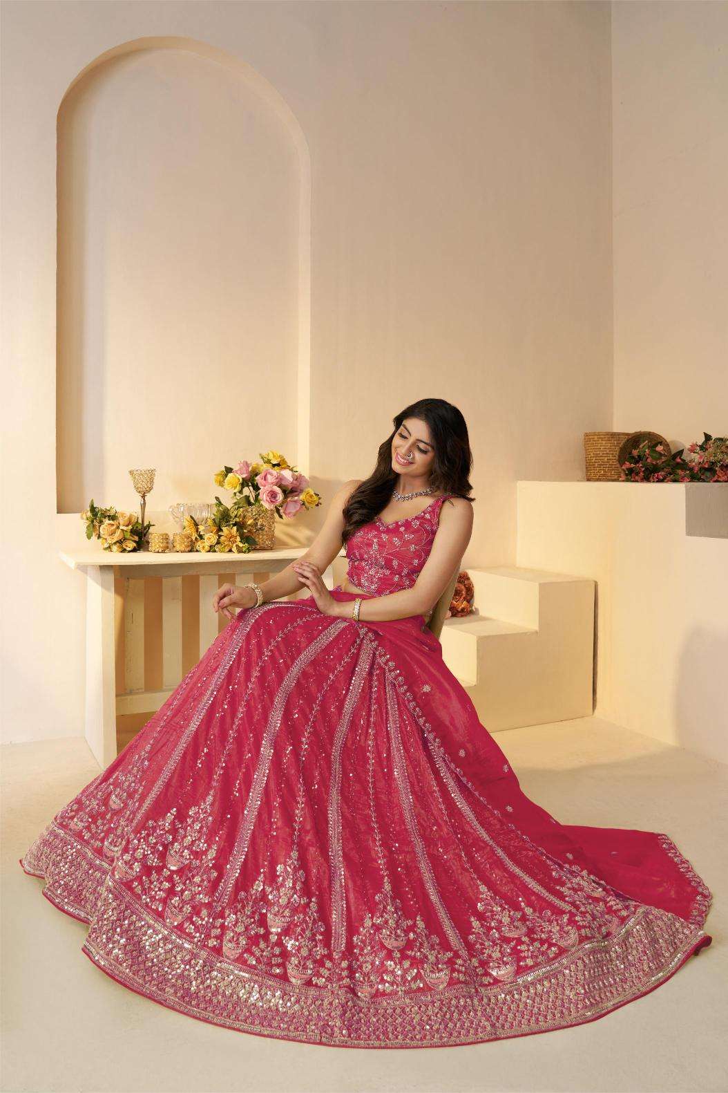 Ynf Jimmy Choo RIN230 44 Lehengas Wholesale Designer Lehenga Fancy Lehenga Embroidered Lehenga Manufacturer