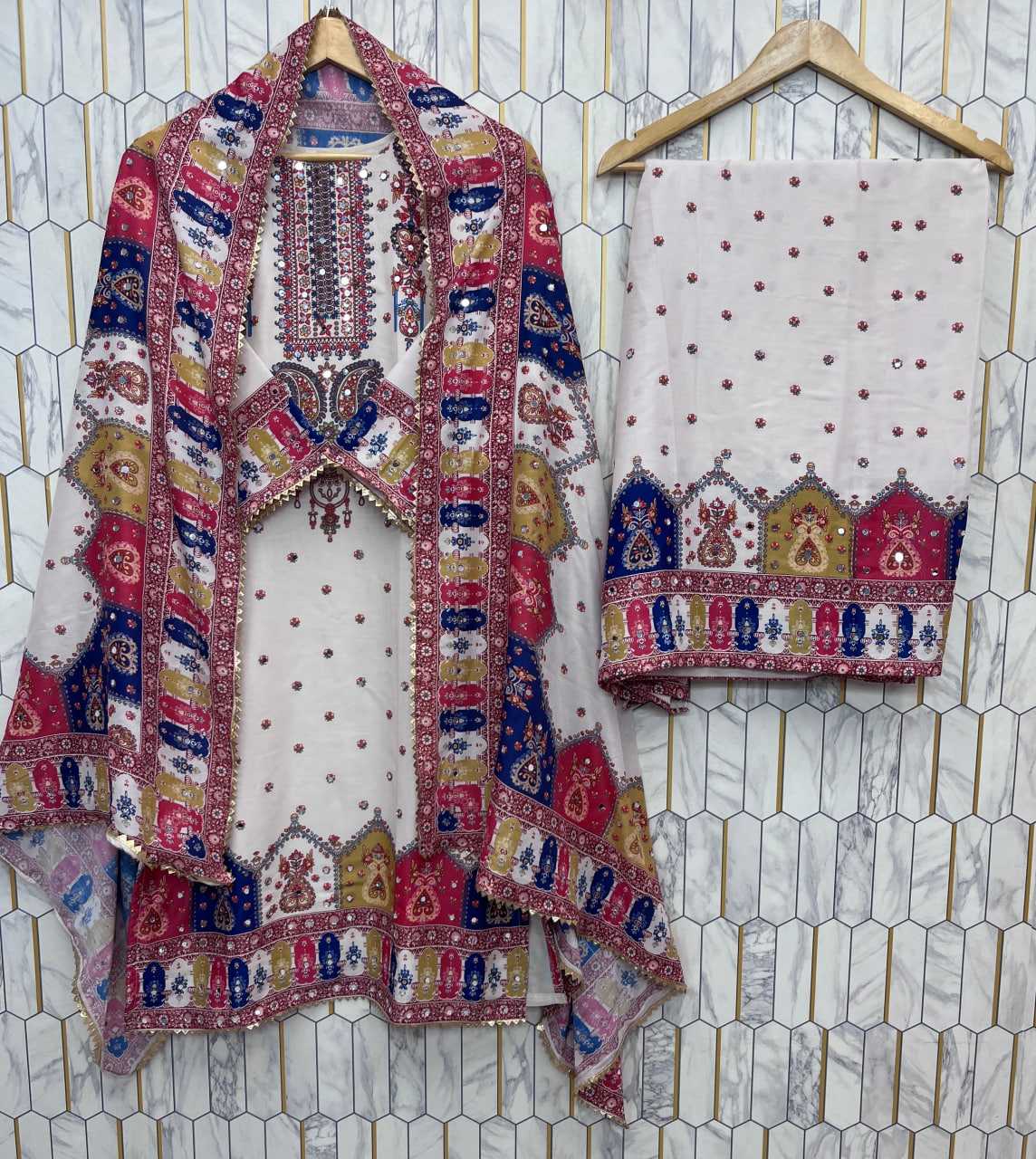 Ynf Maslin RIN212 7055 Suits & Dresses Wedding Collections Festive Collections Wholesale Ladies Suits Printed Suits Palazzo Suit Manufacturer