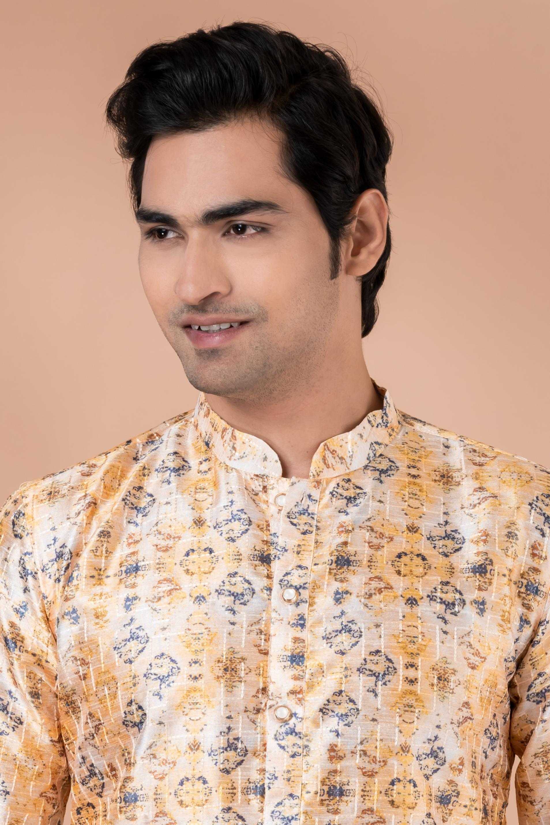 Ynf Mono Slub RIN223 3349B Mens Wear Wholesale Mens Kurtas Mens Kurta Pyjama Men Wedding kurta Manufacturer