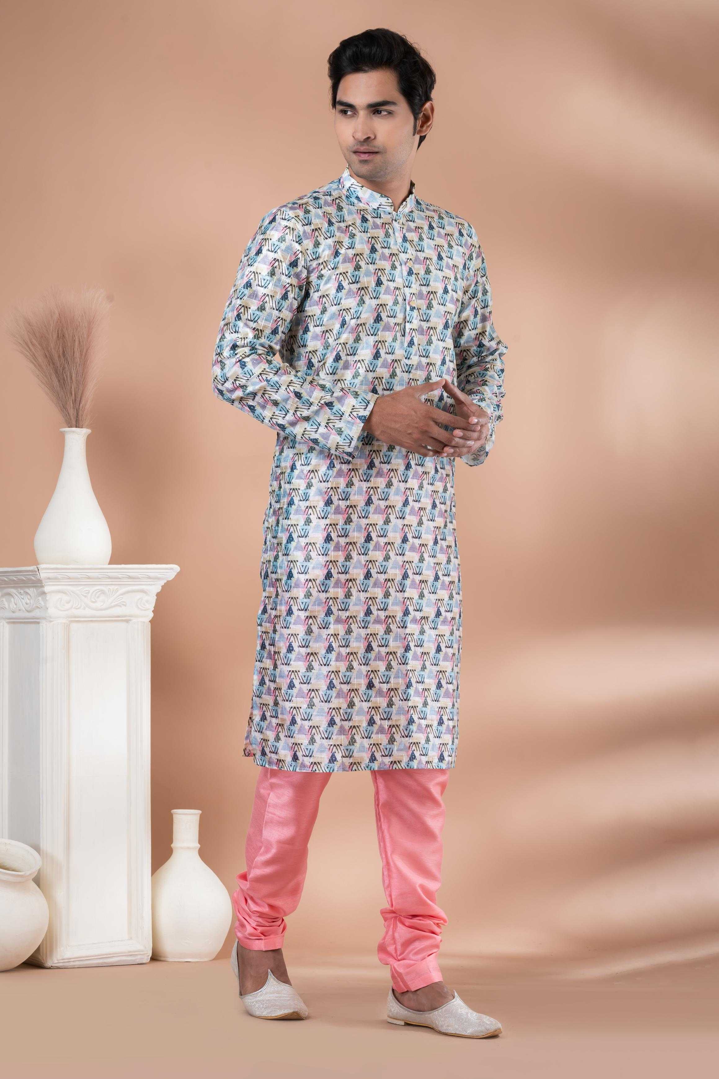 Ynf Mono Slub RIN223 3350A Mens Wear Wholesale Mens Kurtas Mens Kurta Pyjama Men Wedding kurta Manufacturer