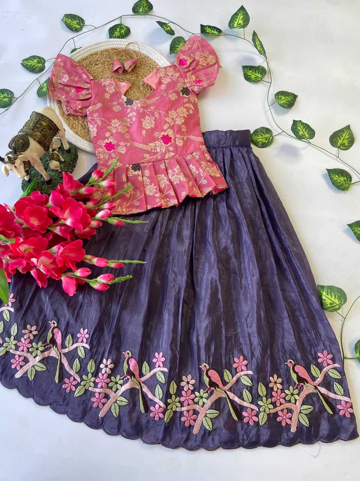 Ynf Nylon KESH493 paavadai & Sattai Kids Wear Wholesale Kids Lehenga Kids Lehenga Choli Baby Girl Lehenga Manufacturer