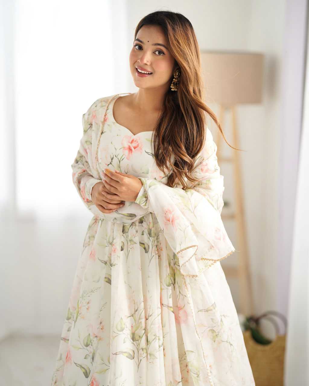 Ynf Organza Silk KESH504 274 Gowns Wedding Collections Festive Collections Wholesale Printed Gowns Anarkali Gown Wedding Outfits Manufacturer