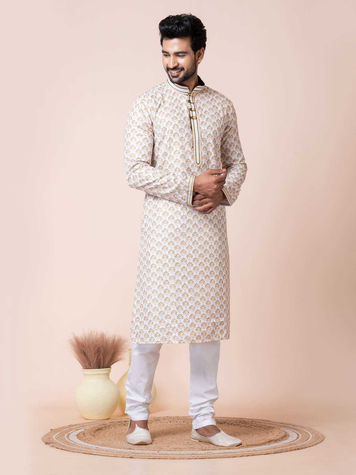 Ynf Poly Cotton RIN223 3470B Mens Wear Wholesale Mens Kurtas Mens Kurta Pyjama Men Wedding kurta Manufacturer