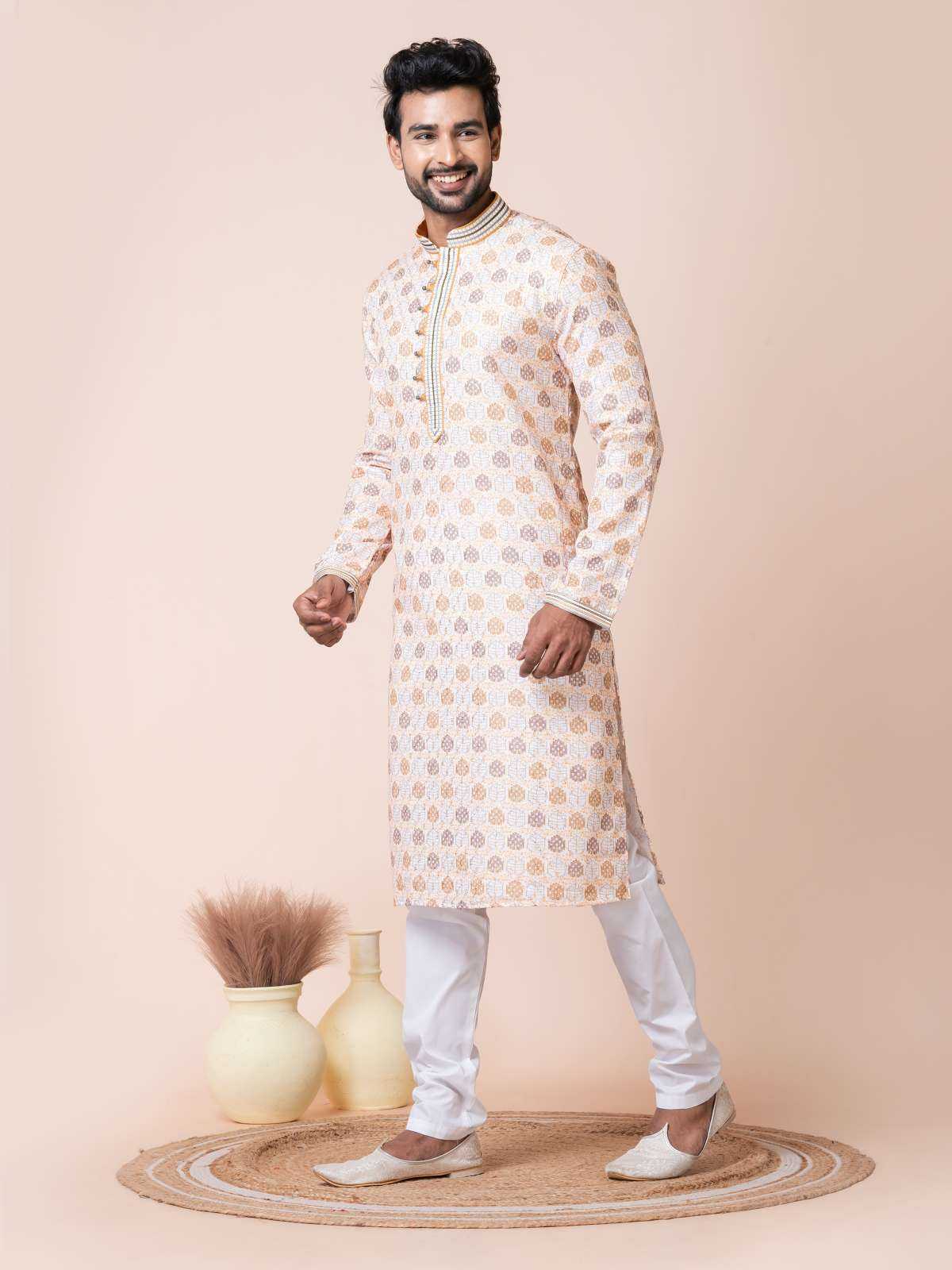 Ynf Poly Cotton RIN223 3477A Mens Wear Wholesale Mens Kurtas Mens Kurta Pyjama Men Wedding kurta Manufacturer