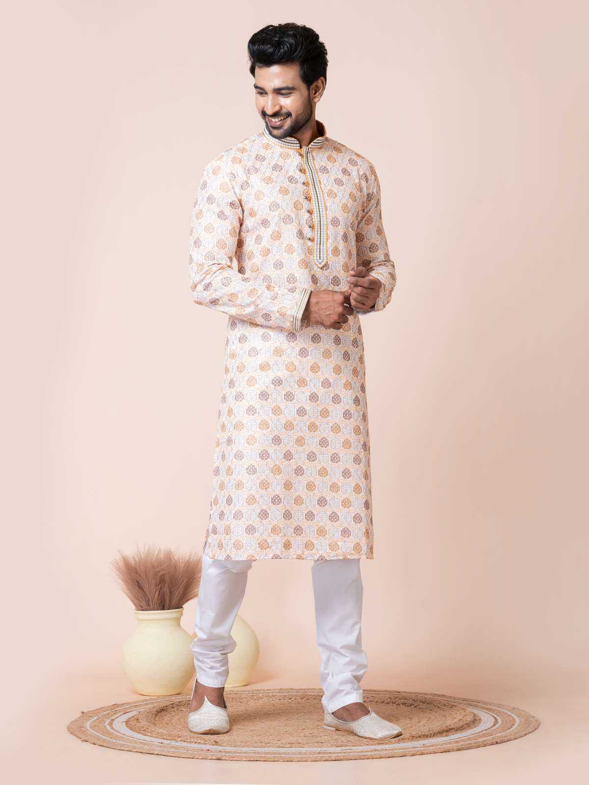Ynf Poly Cotton RIN223 3477A Mens Wear Wholesale Mens Kurtas Mens Kurta Pyjama Men Wedding kurta Manufacturer