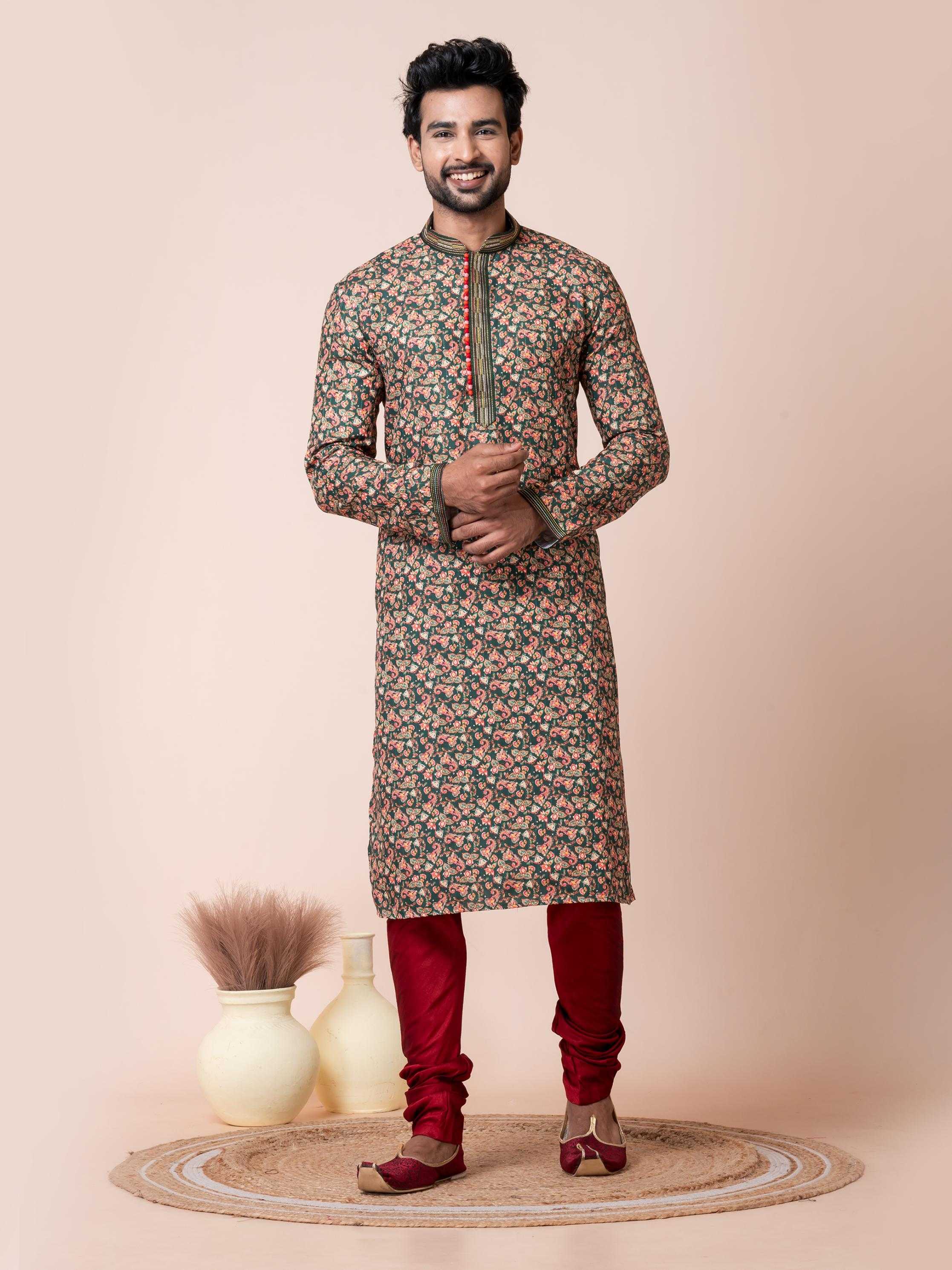 Ynf Poly Cotton RIN223 3482A Mens Wear Wholesale Mens Kurtas Mens Kurta Pyjama Men Wedding kurta Manufacturer