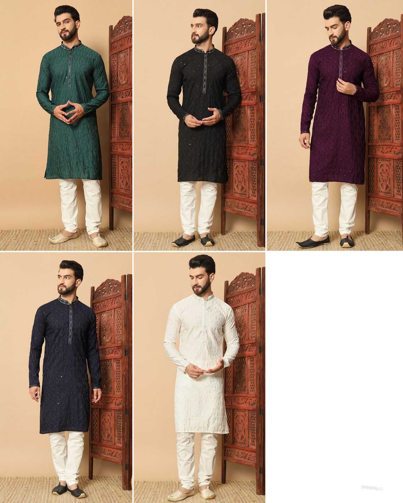 Ynf Premium Silk KESH481 Utsav Mens Wear Wholesale Mens Kurtas Mens Kurta Pyjama Silk Kurta Manufacturer