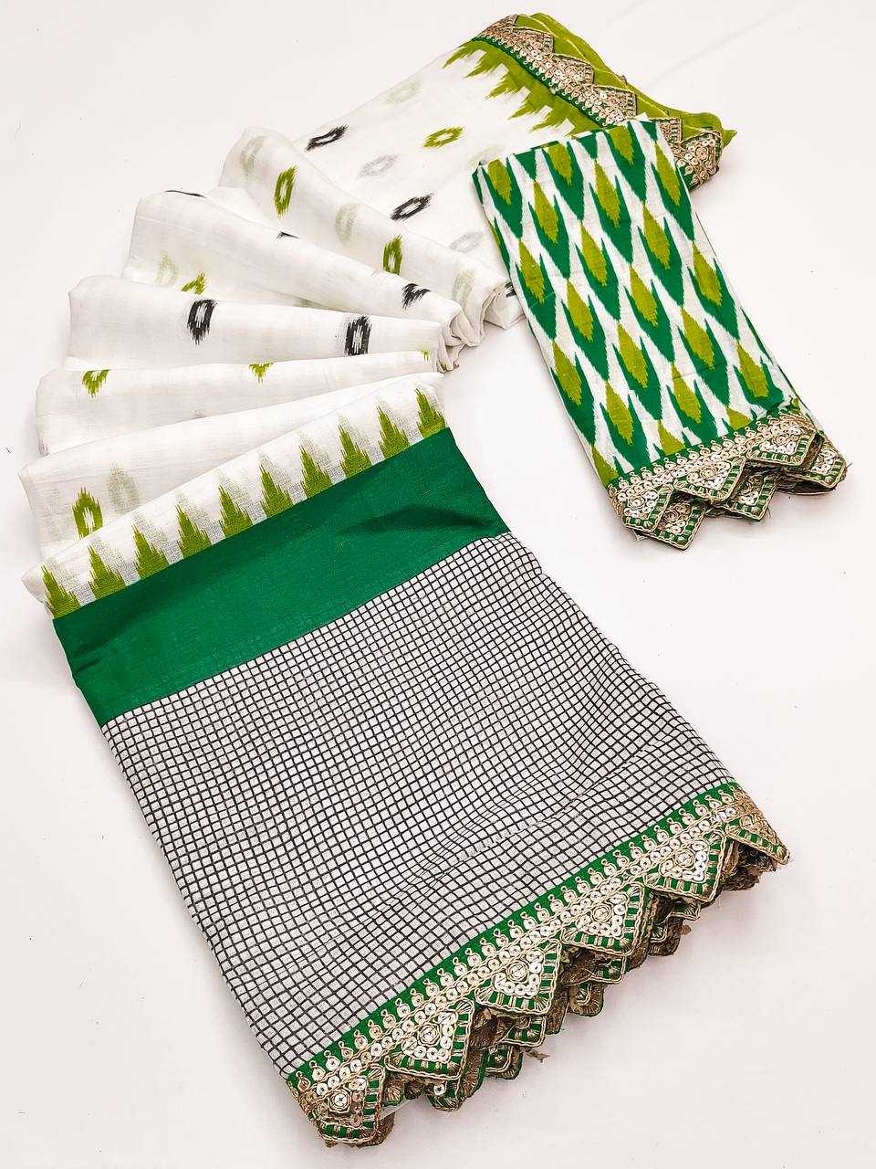 Ynf Pure Cotton RIN229 Emrodari Bodar Sarees Wholesale Printed Cotton Saree Cotton Sarees Mulmul Cotton Sarees Manufacturer
