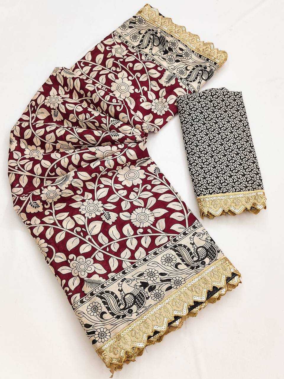 Ynf Pure Cotton RIN229 Emrodari Bodar Sarees Wholesale Printed Cotton Saree Cotton Sarees Mulmul Cotton Sarees Manufacturer