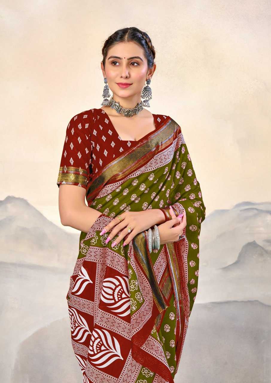 Ynf Pure Cotton RIN229 RASHMIKA Sarees Wholesale Printed Cotton Saree Cotton Sarees Mulmul Cotton Sarees Manufacturer