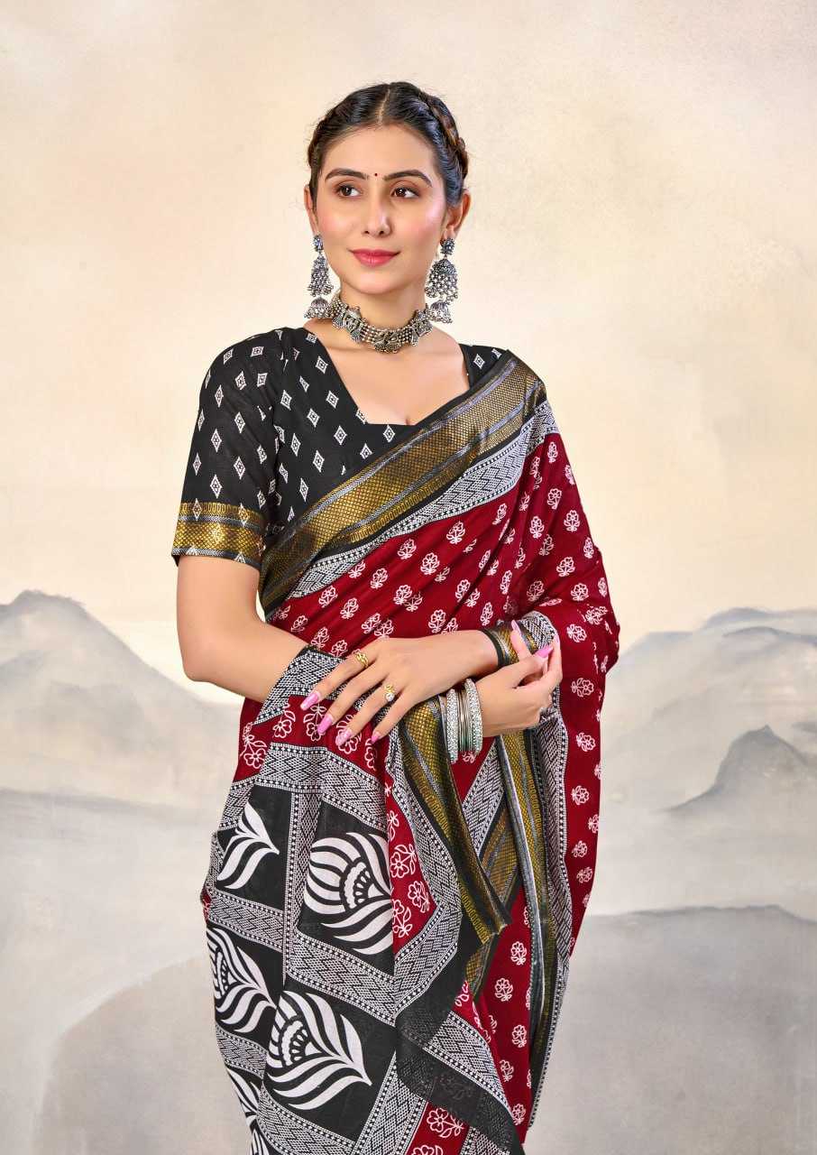 Ynf Pure Cotton RIN229 RASHMIKA Sarees Wholesale Printed Cotton Saree Cotton Sarees Mulmul Cotton Sarees Manufacturer
