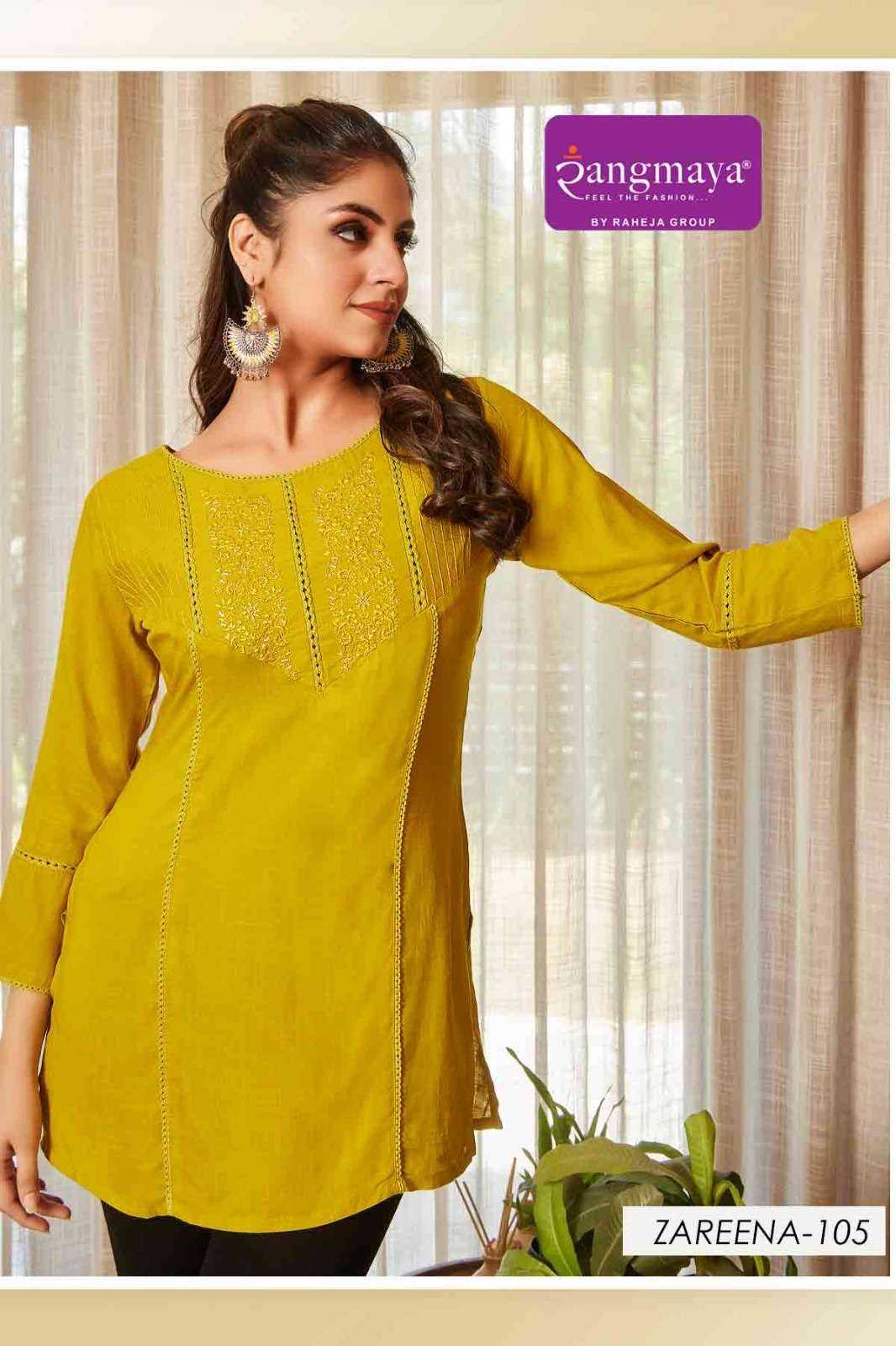Ynf Rayon RIN190 ZAREENA Setwise Collections Wholesale Kurtis Catalogs Manufacturer